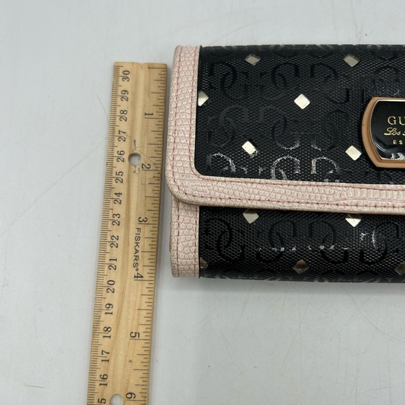 Guess G-Logo Wallet & Keychain/Purse  charm Black/Pale Pink - Picture 8 of 9